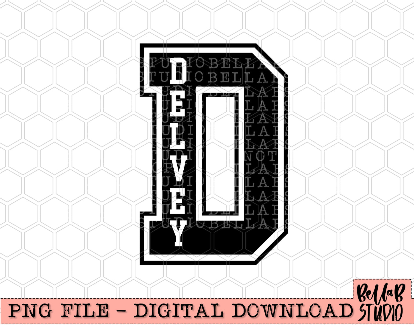 Delvey Initial - Pocket Design Sublimation Design