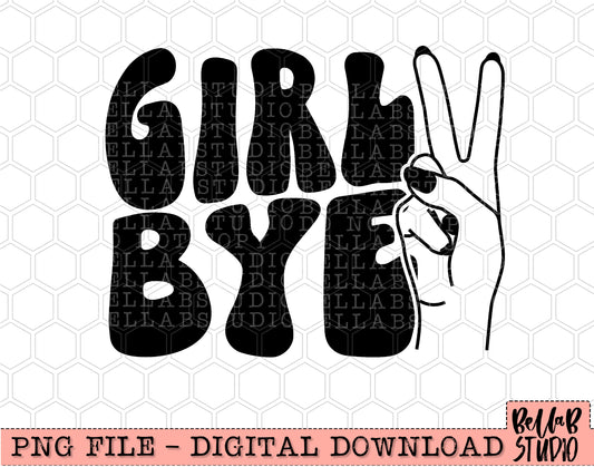 Girl BYE PNG Design