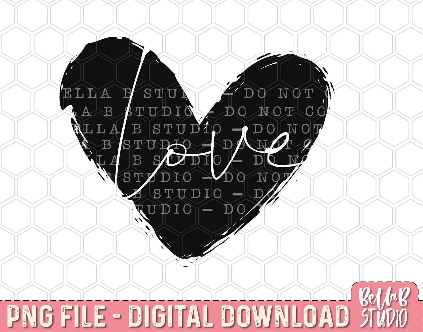 Love Heart PNG Design