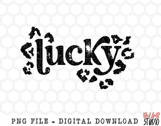 Lucky Leopard Spots PNG Sublimation Design