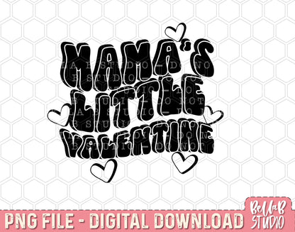 Mama's Little Valentine Sublimation Design