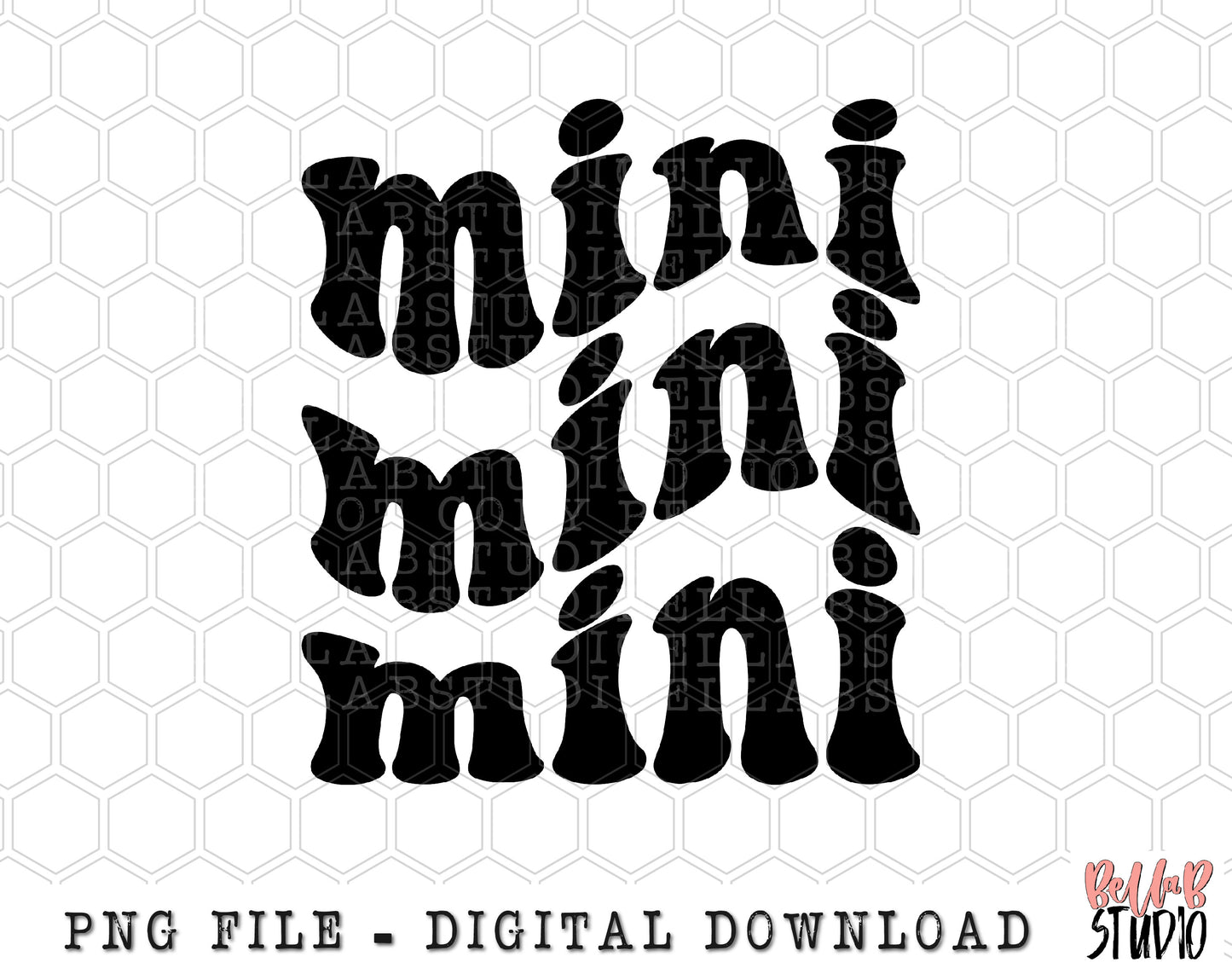 Mini Wavy Retro PNG Sublimation Design