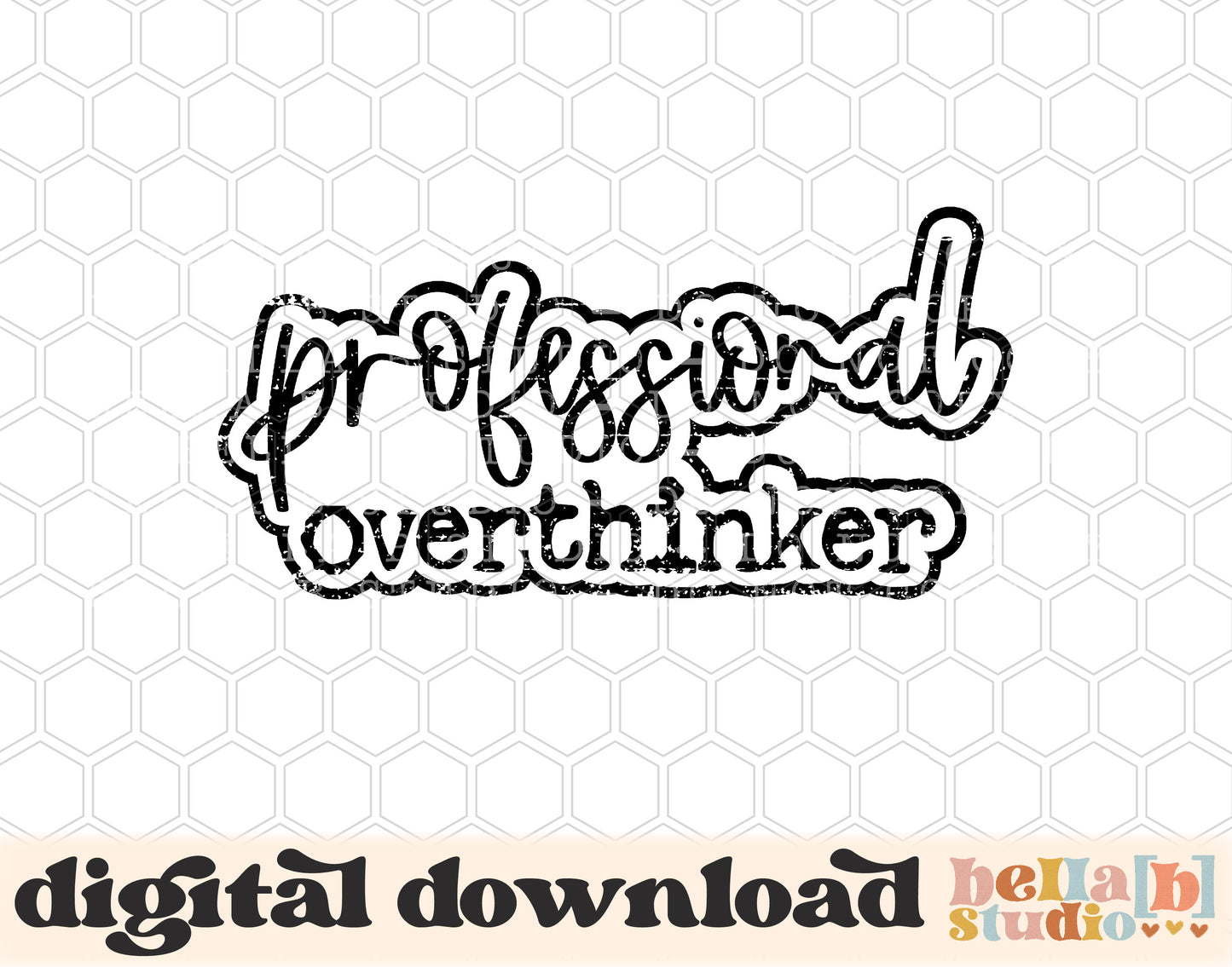 Professional Overthinker PNG Design