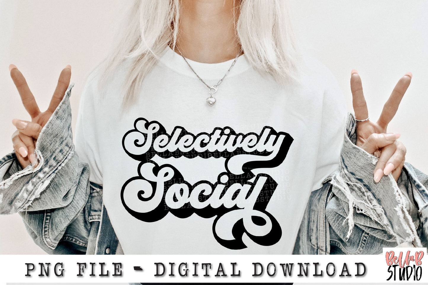 Selectively Social PNG Sublimation Design