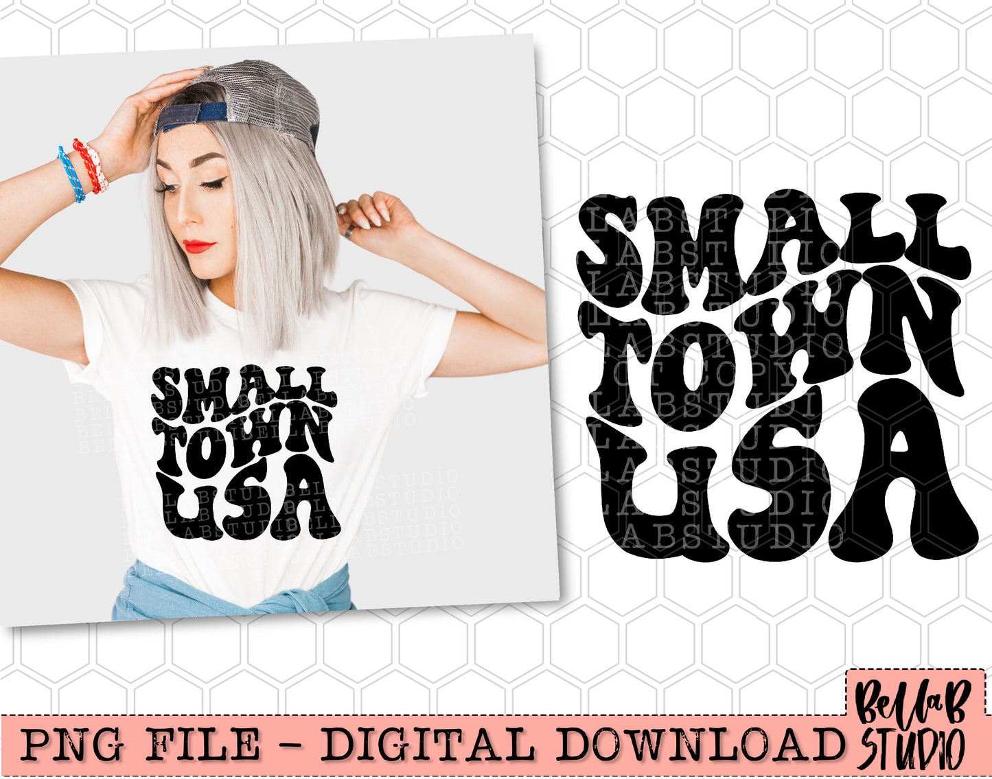 Small Town USA Retro PNG Design