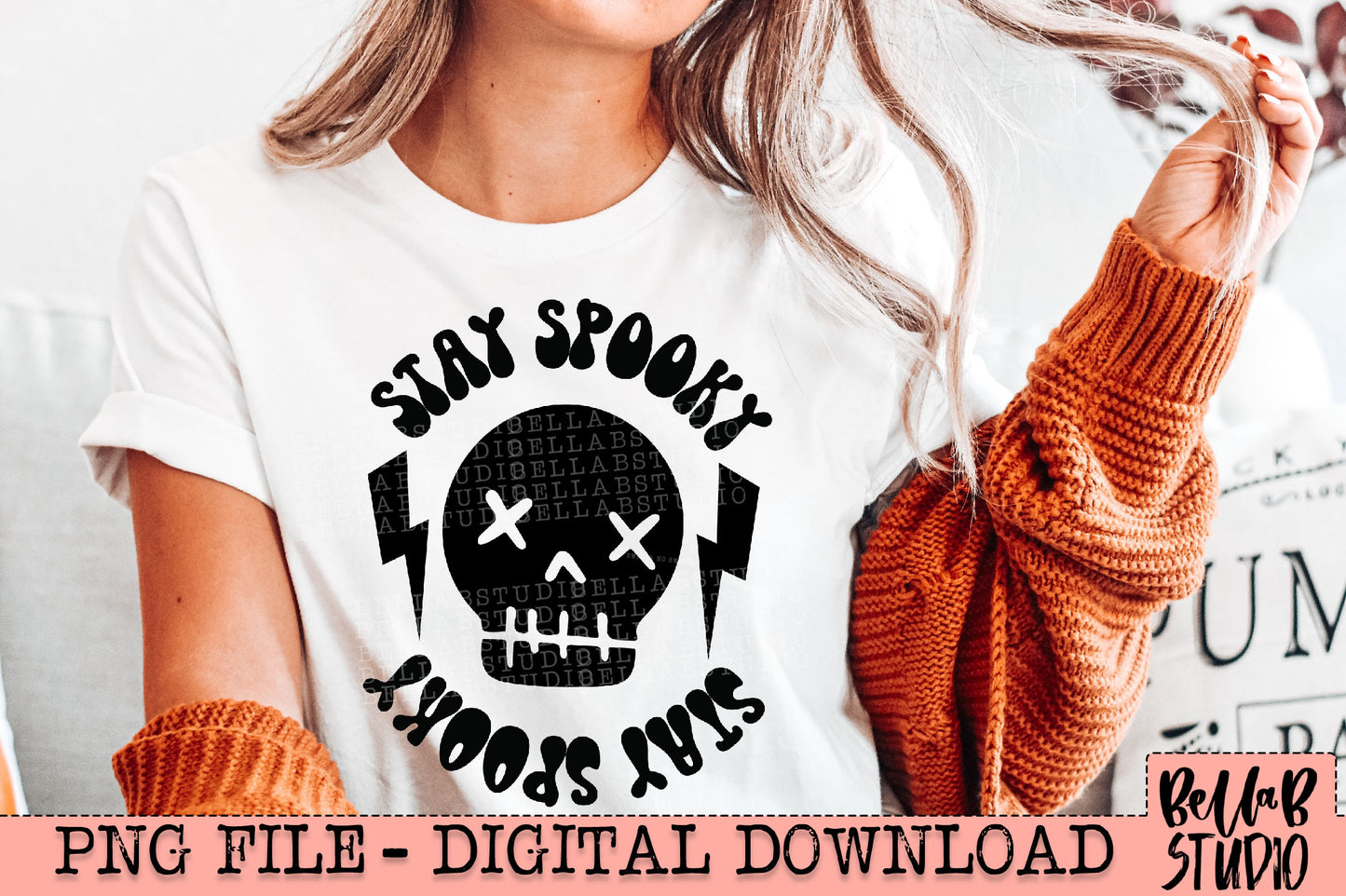 Stay Spooky Cute Skull PNG Design
