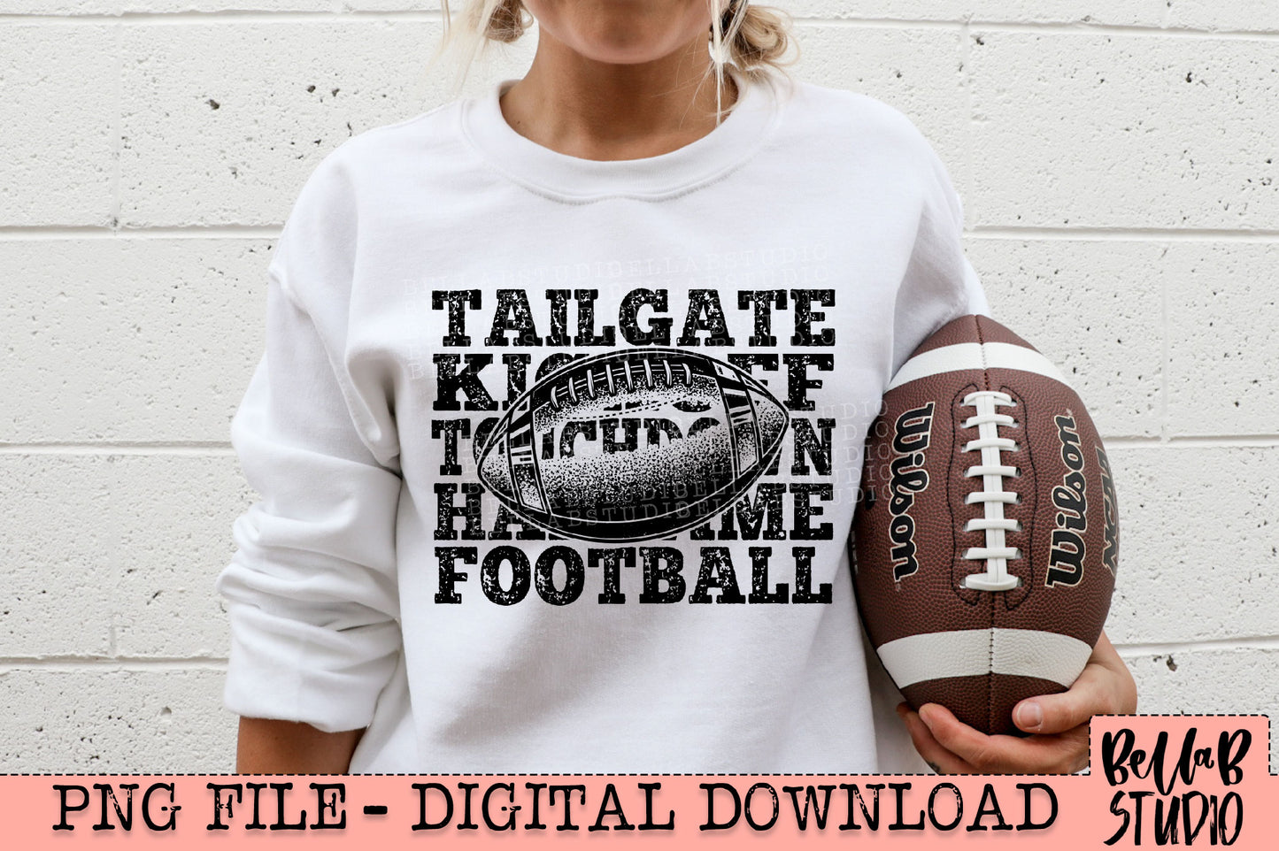 Tailgate Kickoff Touchdown Halftime Football PNG Design