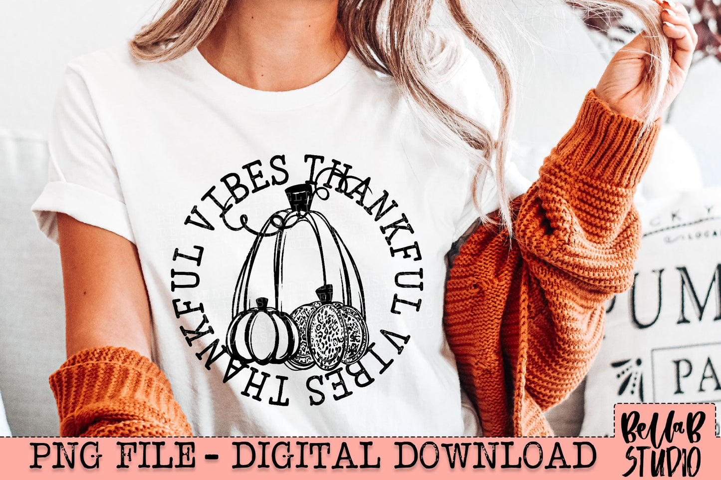 Thankful Vibes PNG Design