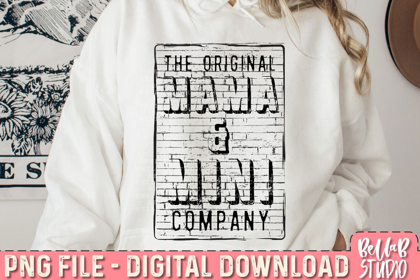 The Original Mama And Mini Company Brick PNG Sublimation Design
