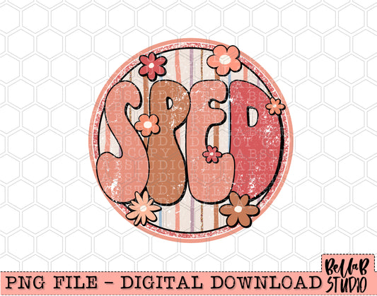 Boho Retro SPED PNG Design