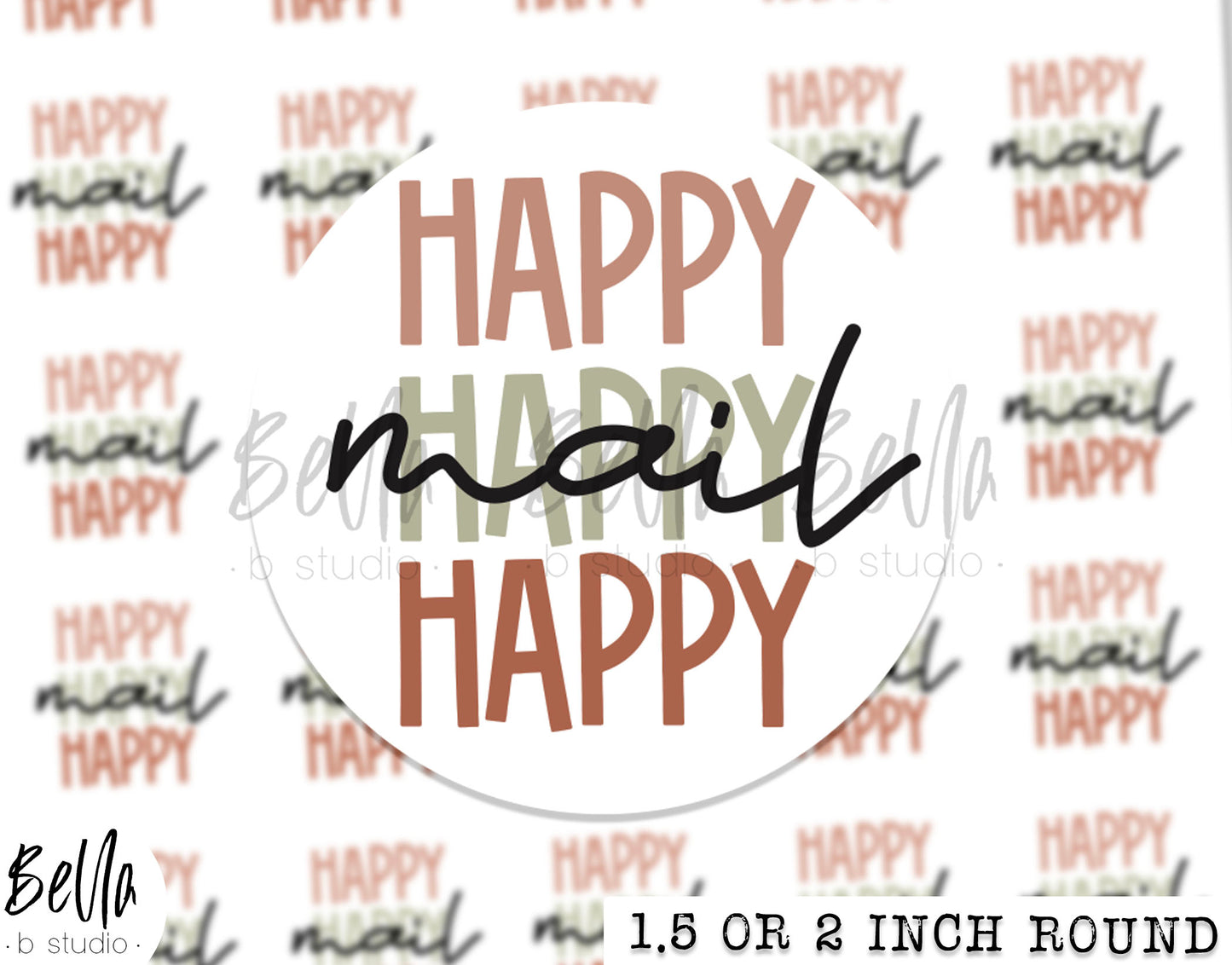 Happy Mail Sticker Sheet - Small Business Packaging Stickers