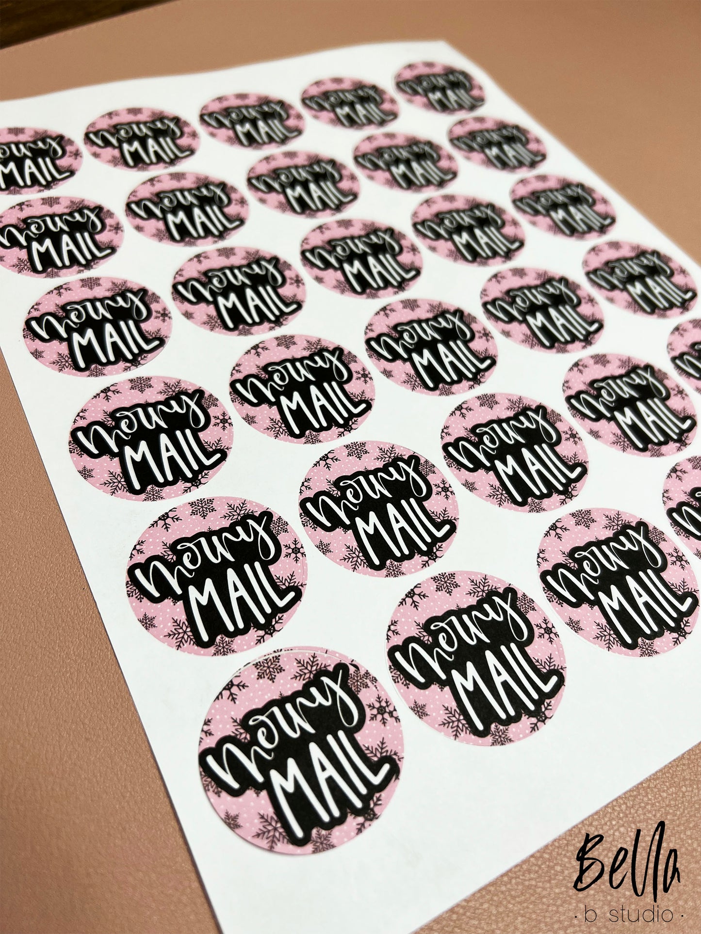 Merry Mail Sticker Sheet - Small Business Packaging Stickers