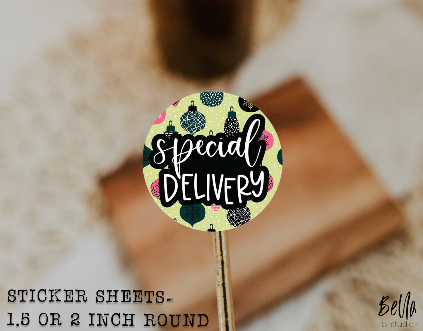 Special Delivery Christmas Sticker Sheet - Small Business Packaging Stickers
