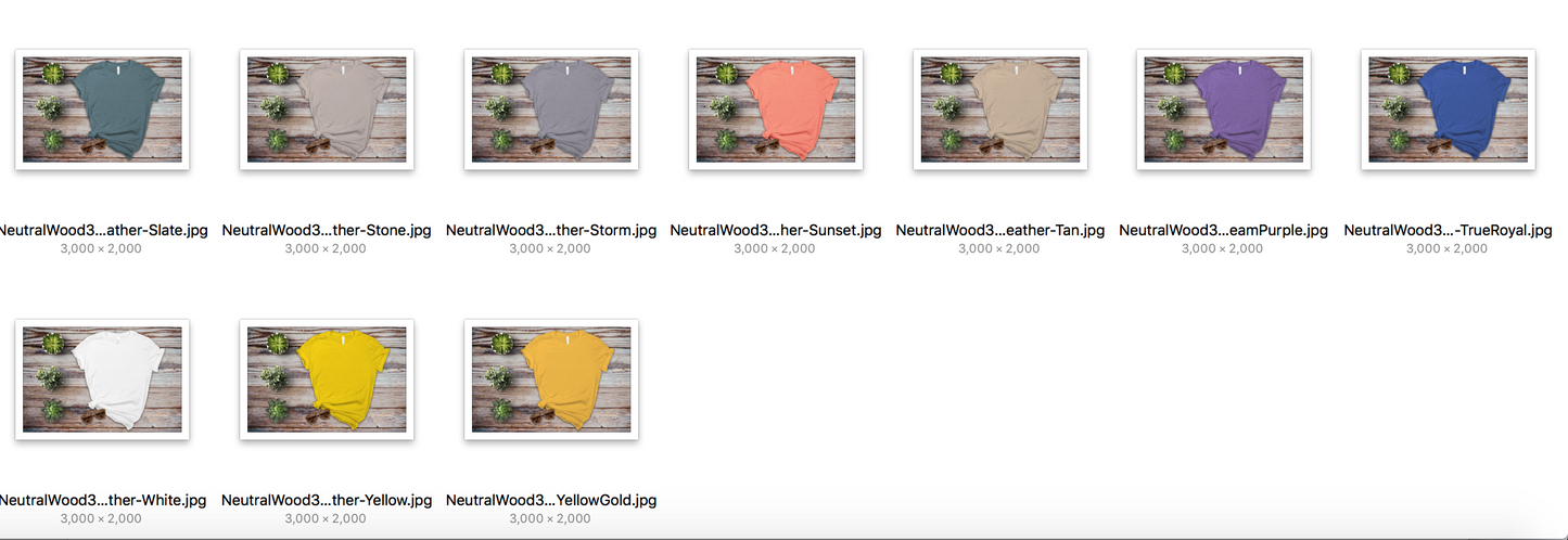 Bella Canvas 3001 Heather Mockup Bundle - Entire Collection