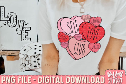 Self Love Club Candy Sublimation Design