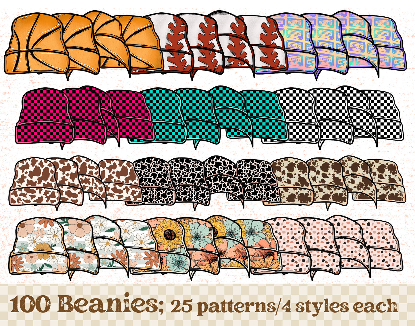 Happy Beanie Builder Kit - Elements/Clipart Bundle