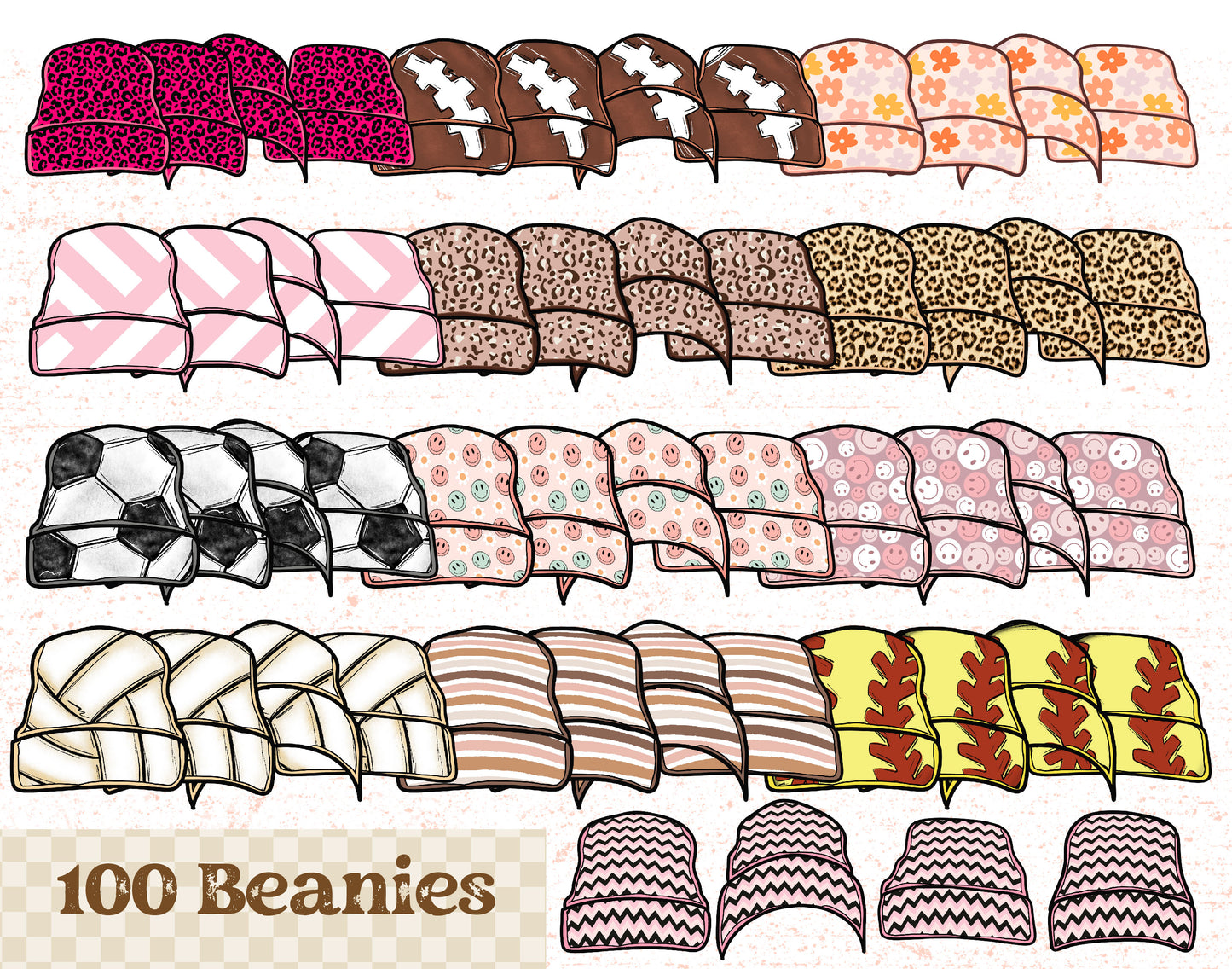 Happy Beanie Builder Kit - Elements/Clipart Bundle