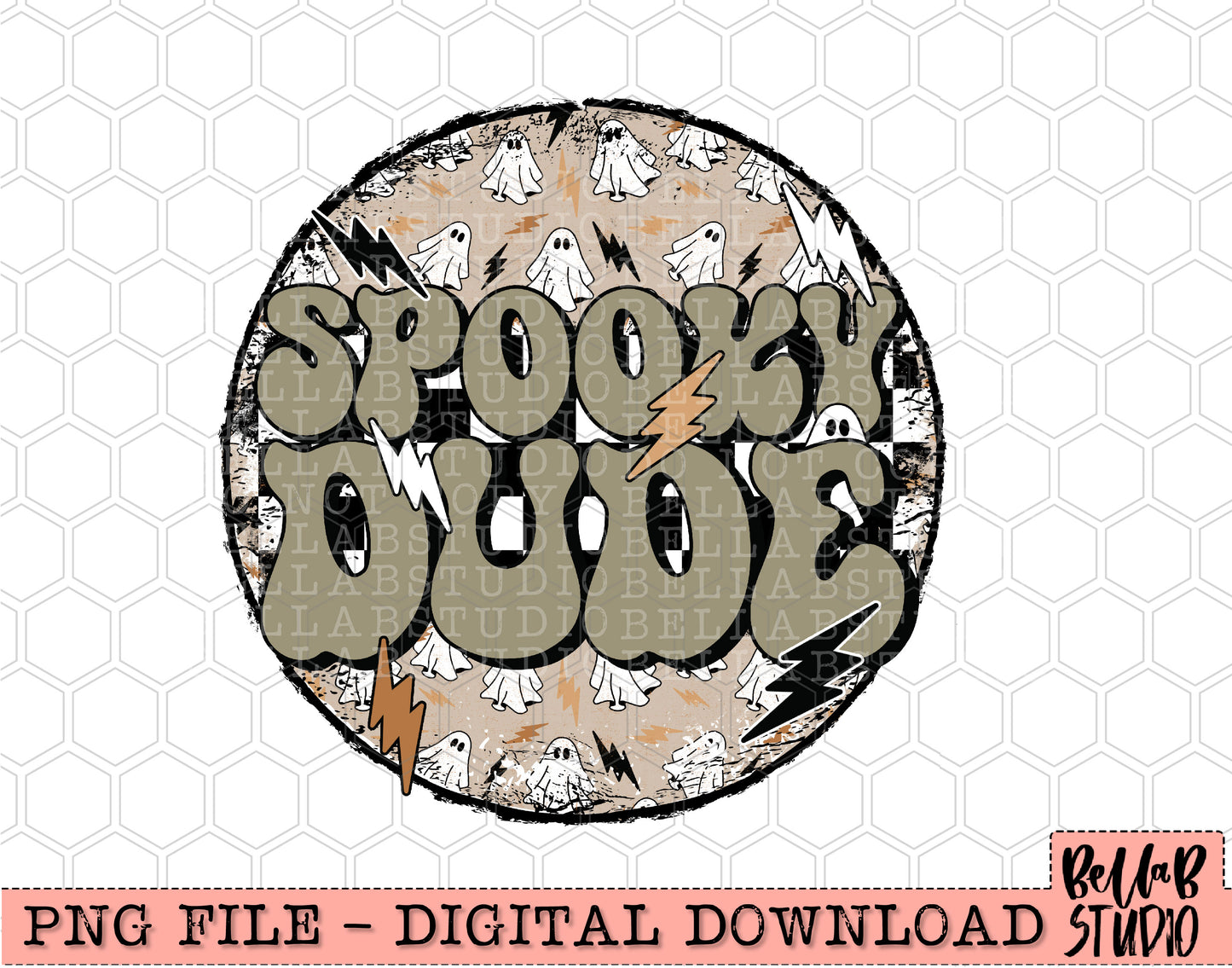 Cute Boho Ghosts Spooky Dude PNG Design