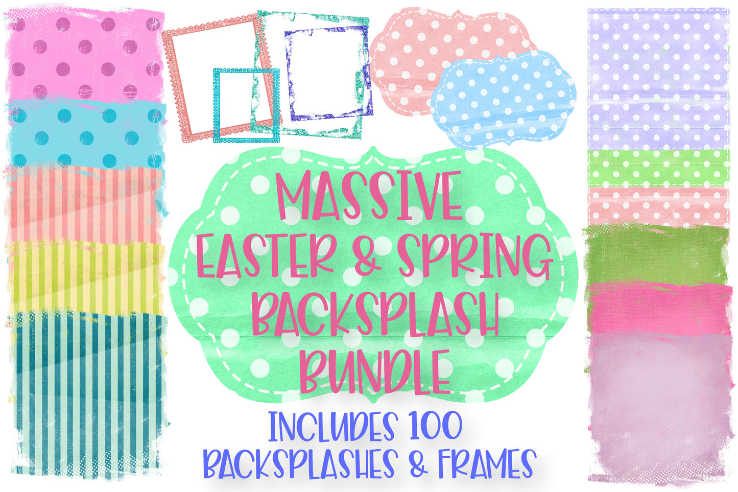 Spring and Easter Sublimation Background Bundle, Backsplash Bundle