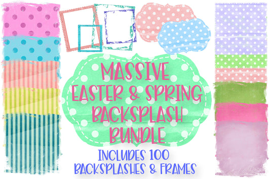 Spring and Easter Sublimation Background Bundle, Backsplash Bundle