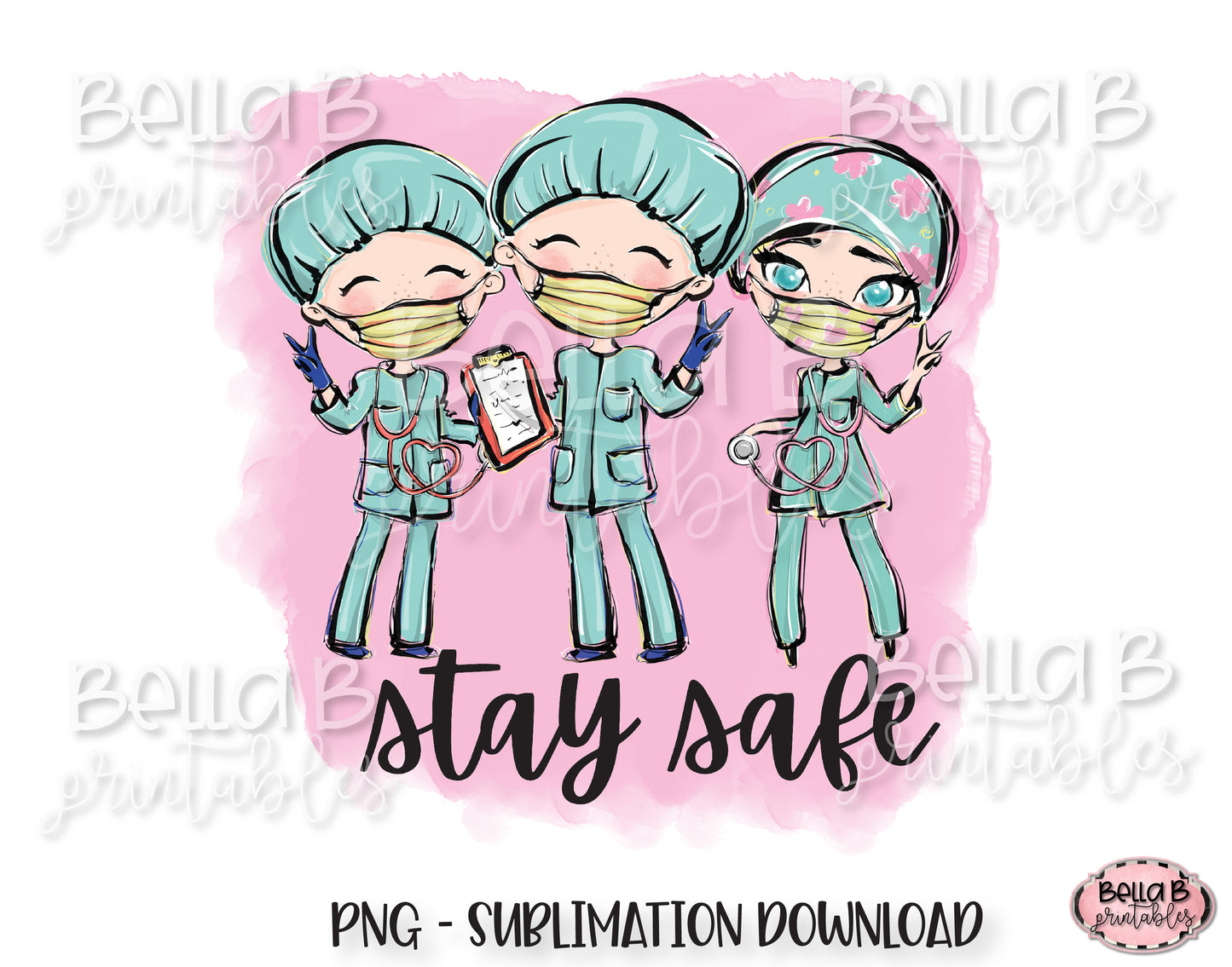 Medical Doctor Sublimation Design, Stay Safe