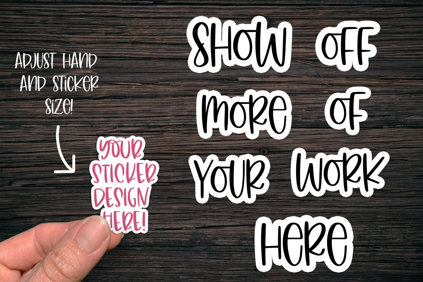Sticker Mockup, Smart Object PSD, Vinyl Decal Mockup