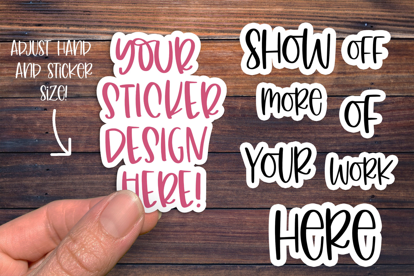 Sticker Mockup, Smart Object PSD, Vinyl Decal Mockup