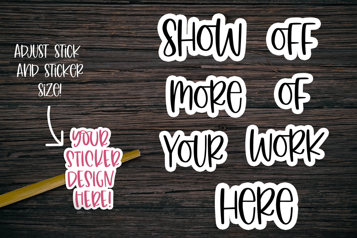Sticker Mockup, Smart Object PSD, Vinyl Decal Mockup