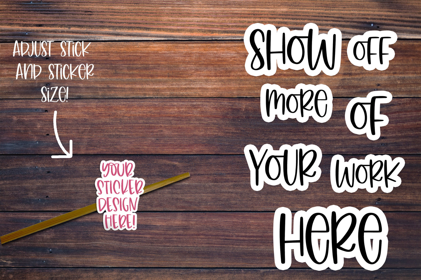 Sticker Mockup, Smart Object PSD, Vinyl Decal Mockup
