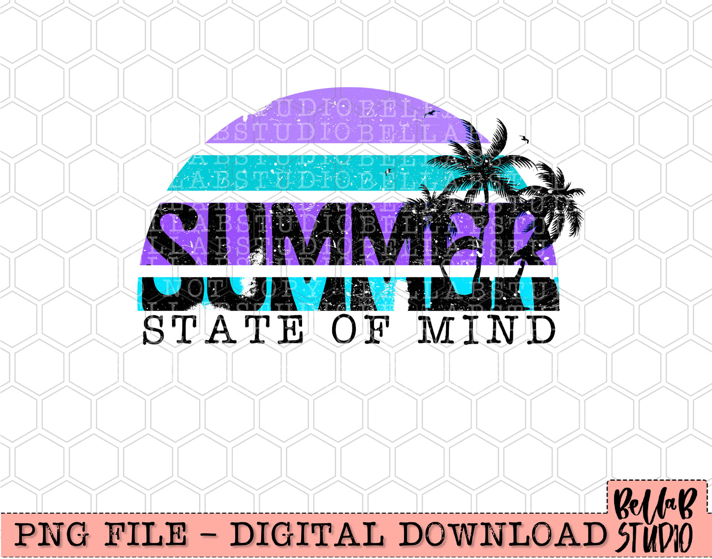 Summer State Of Mind Sublimation Design