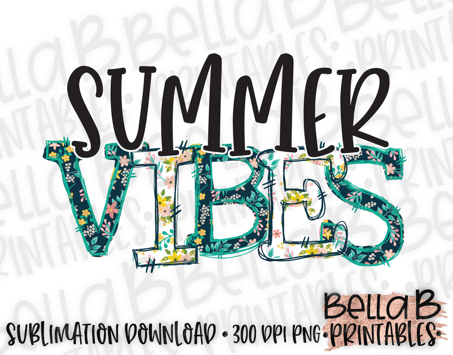 Summer Vibes Sublimation Design, Summer Design