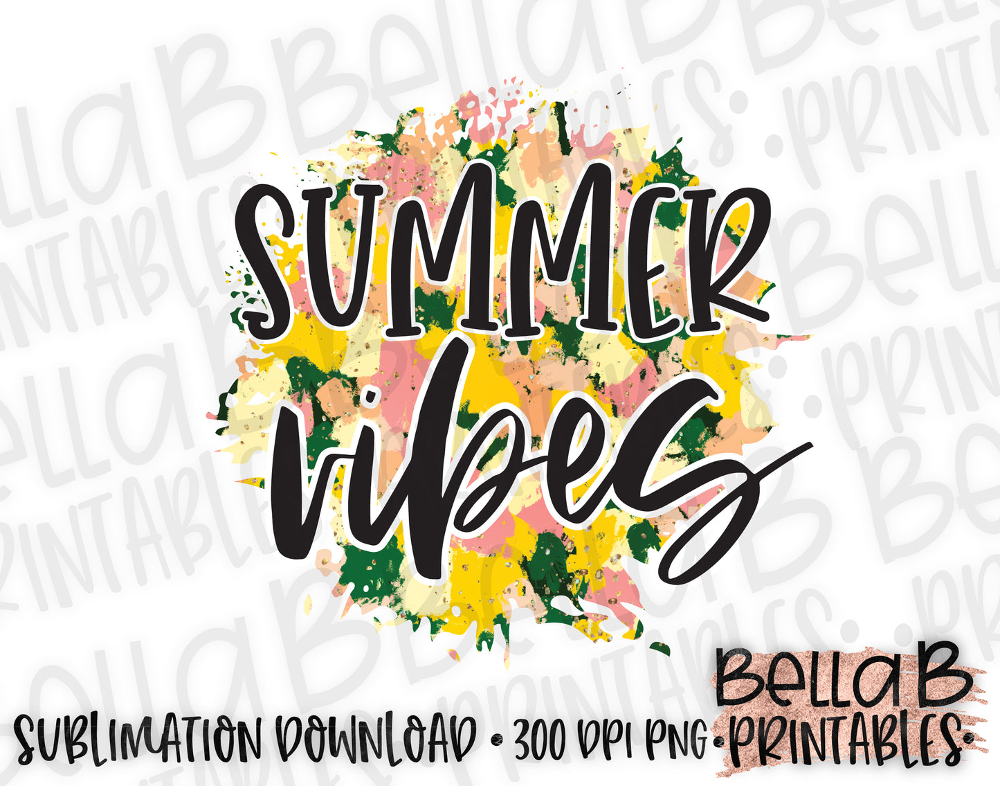 Summer Vibes Sublimation Design, Summer Design