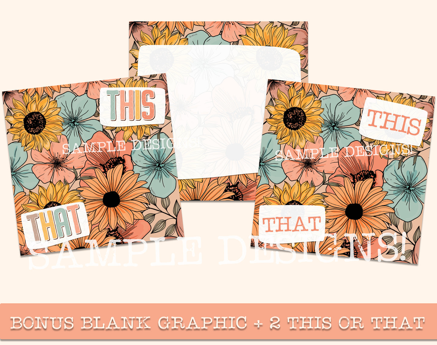 Custom Logo or Design - Vintage Sunflower Theme