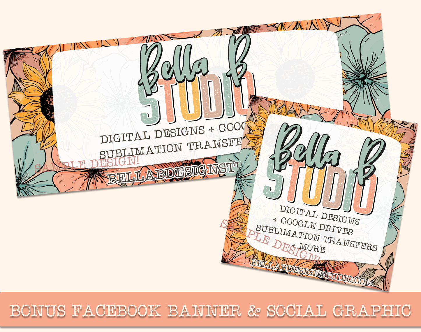 Custom Logo or Design - Vintage Sunflower Theme