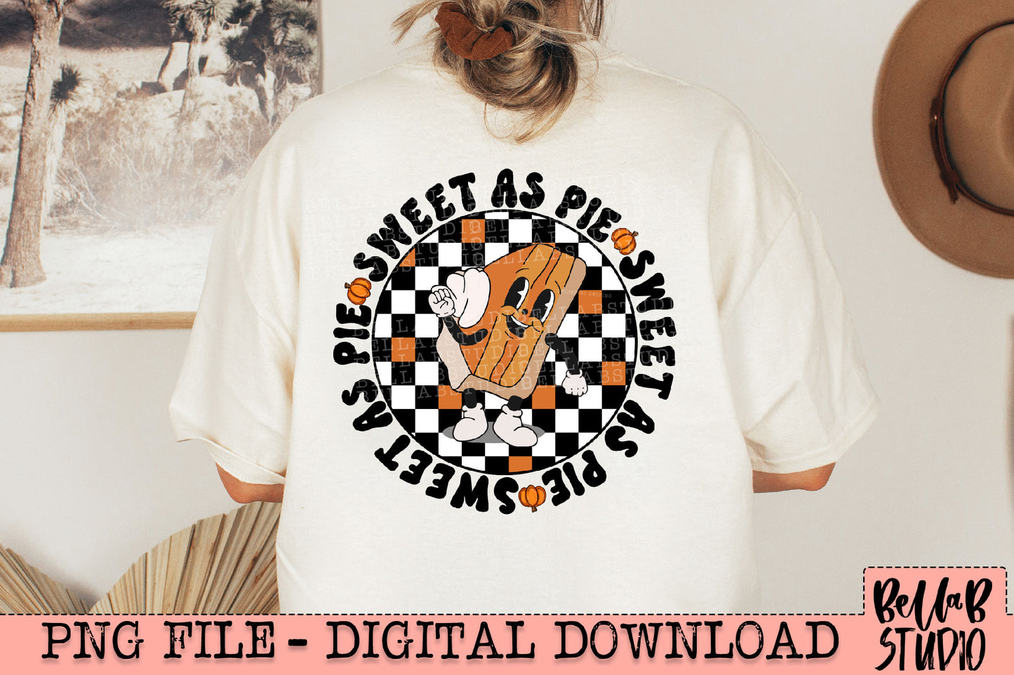 Sweet As Pie Pumpkin Mascot PNG Design