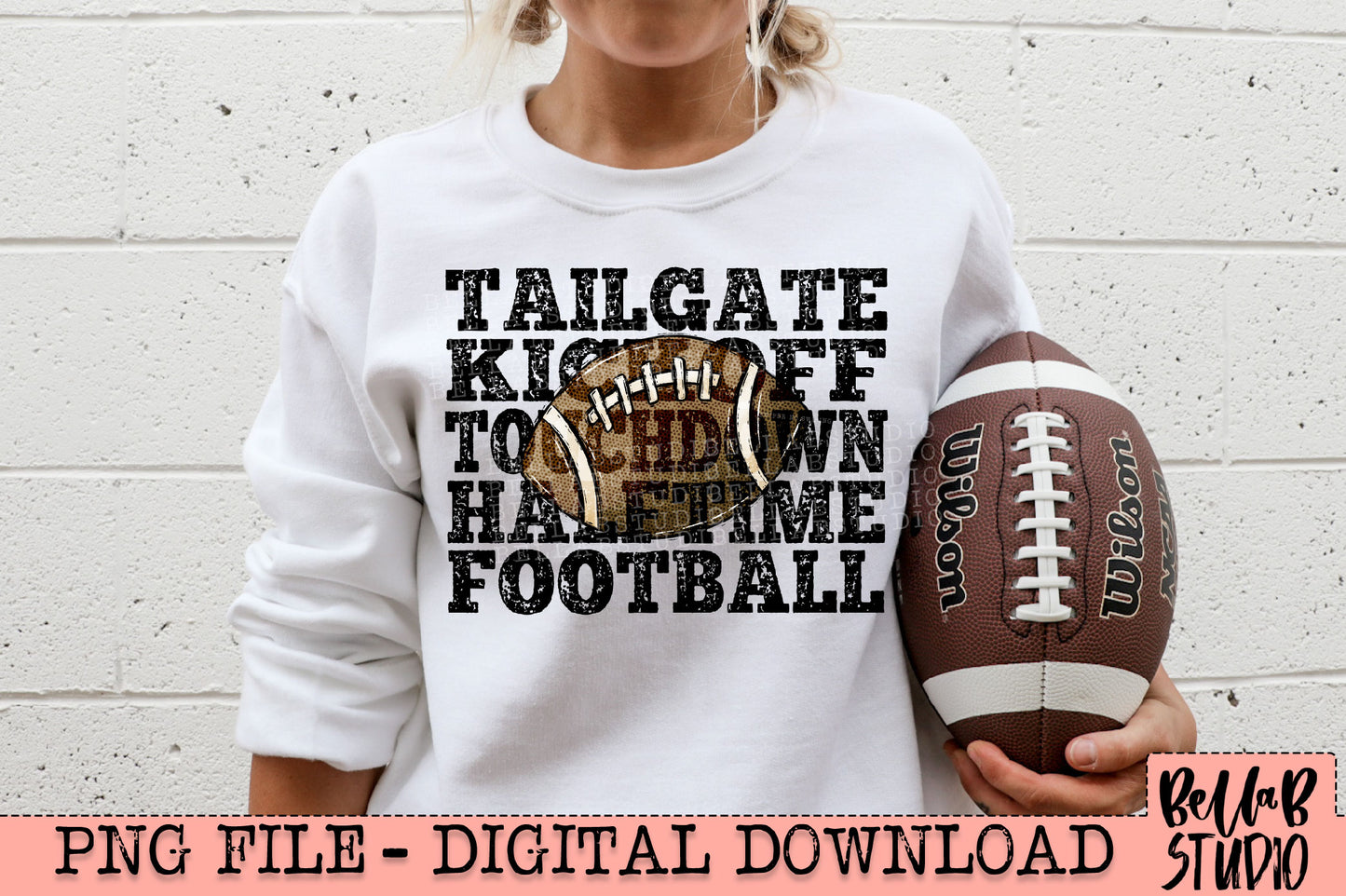 Tailgate Kickoff Touchdown Halftime Football PNG Design