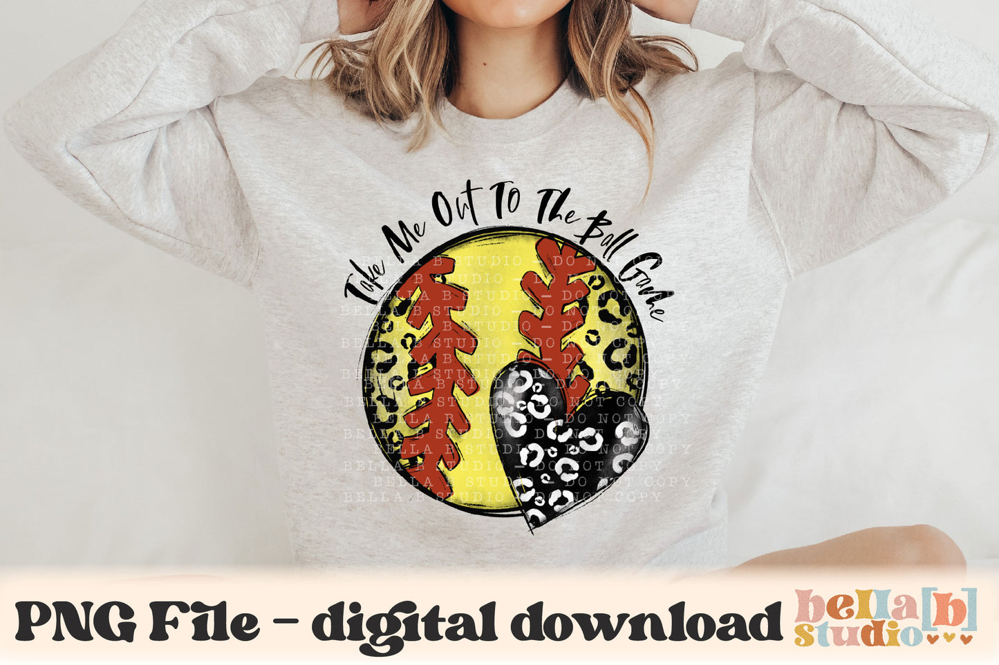 Take Me Out To The Ball Game Softball PNG Design