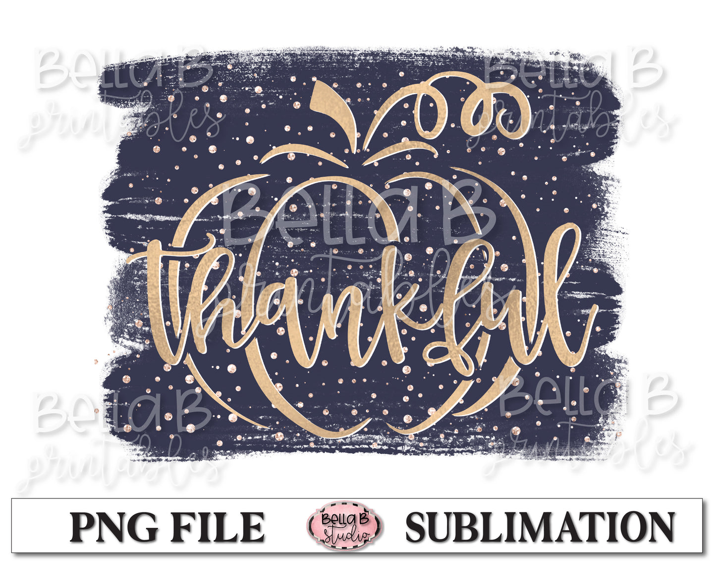 Thankful Pumpkin Sublimation Design