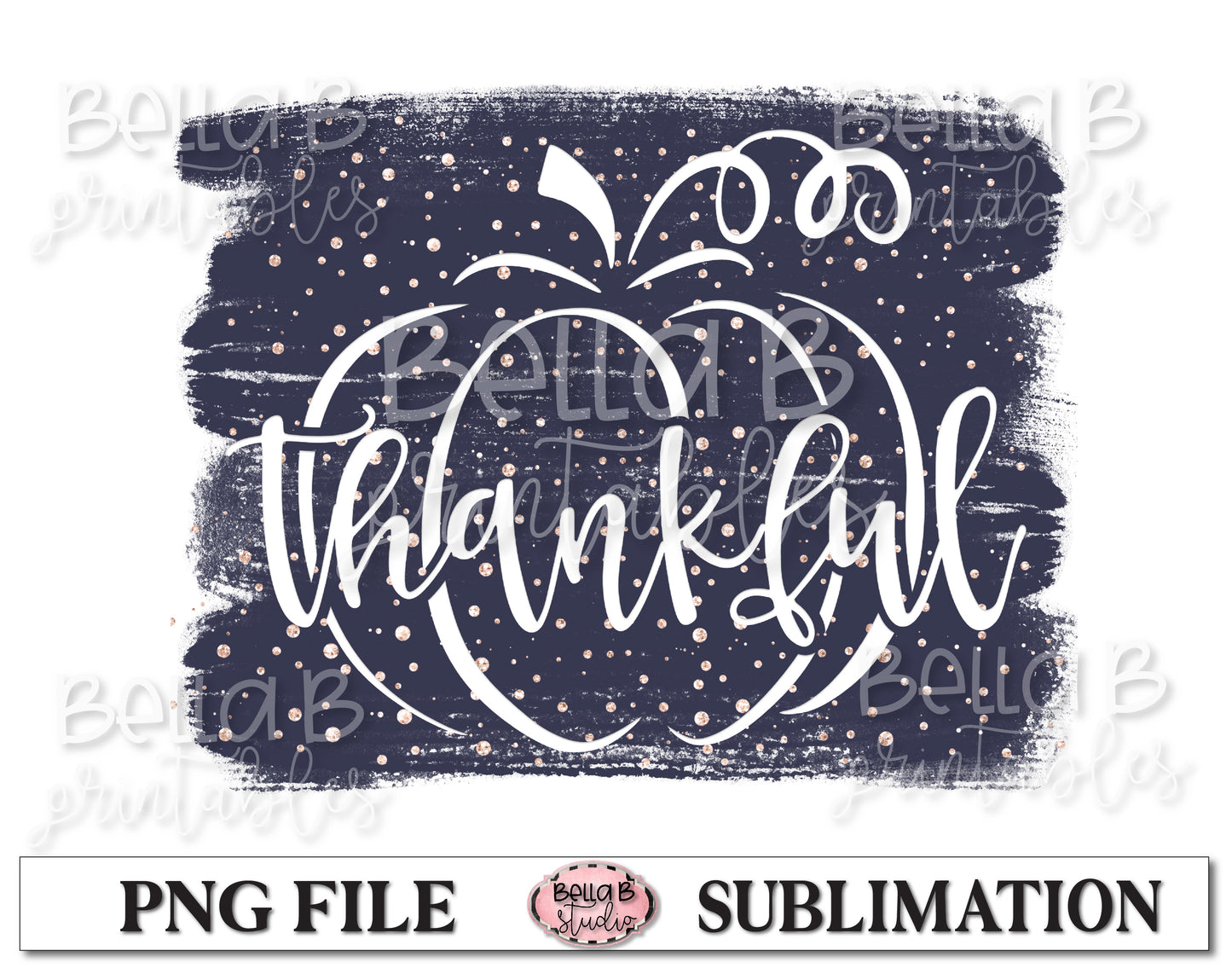 Thankful Pumpkin Sublimation Design