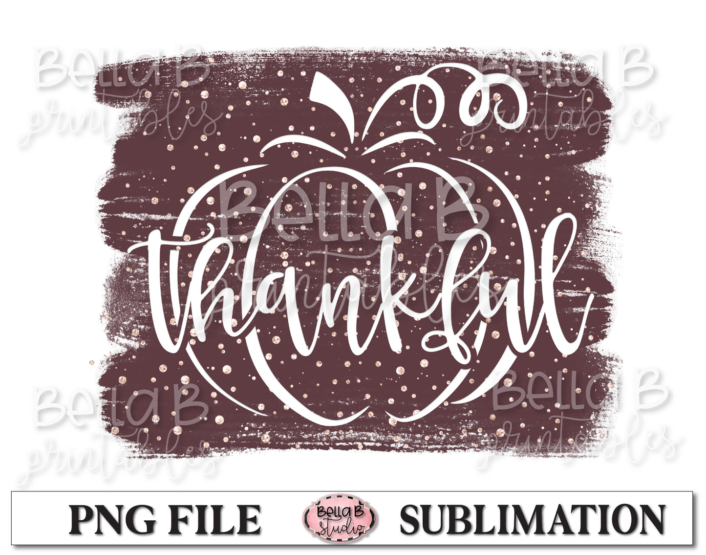 Thankful Pumpkin Sublimation Design