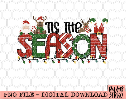Tis The Season Christmas PNG Design
