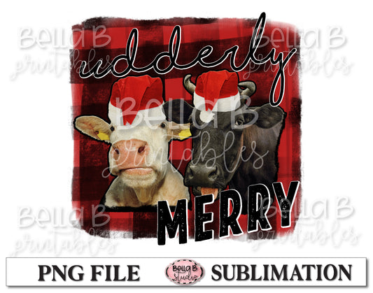 Udderly Merry Sublimation Design