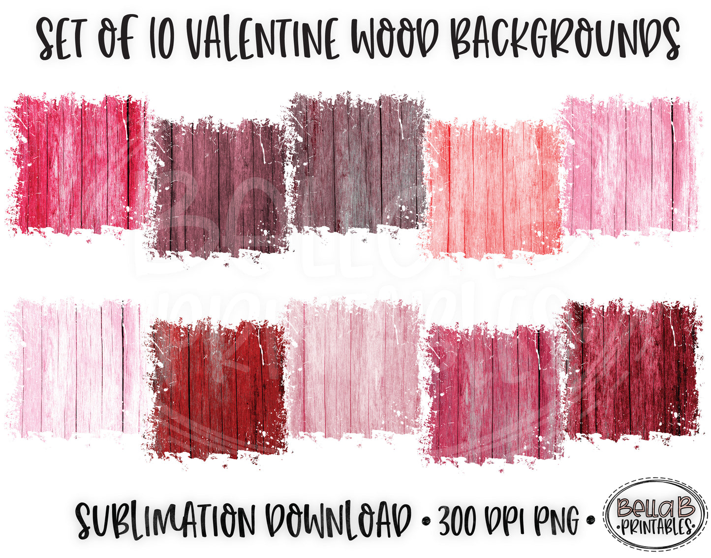 Valentines Wood Sublimation Background Bundle, Backsplash