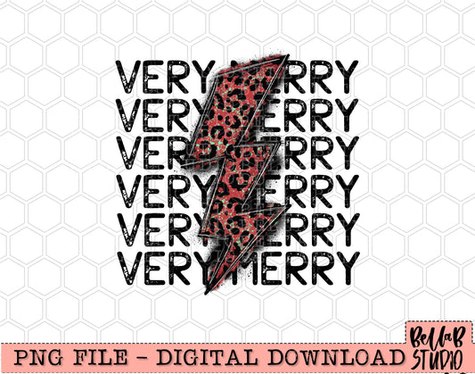 Very Merry Bolt PNG Design