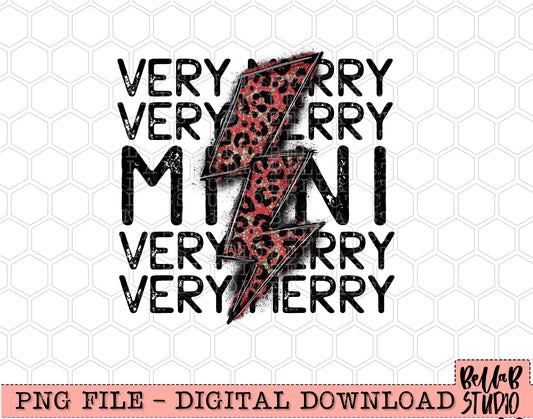 Very Merry Mini Bolt PNG Design