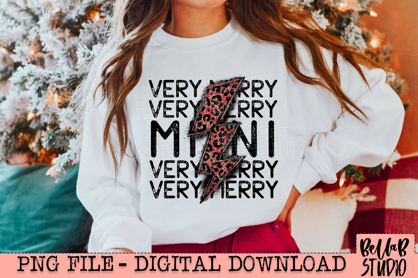 Very Merry Mini Bolt PNG Design