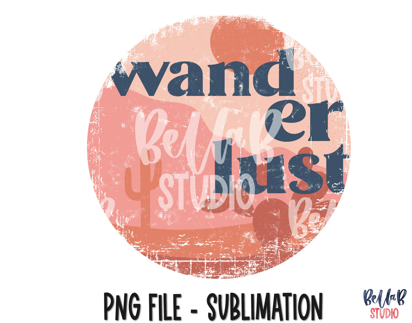 Retro Desert-Wanderlust Sublimation Design