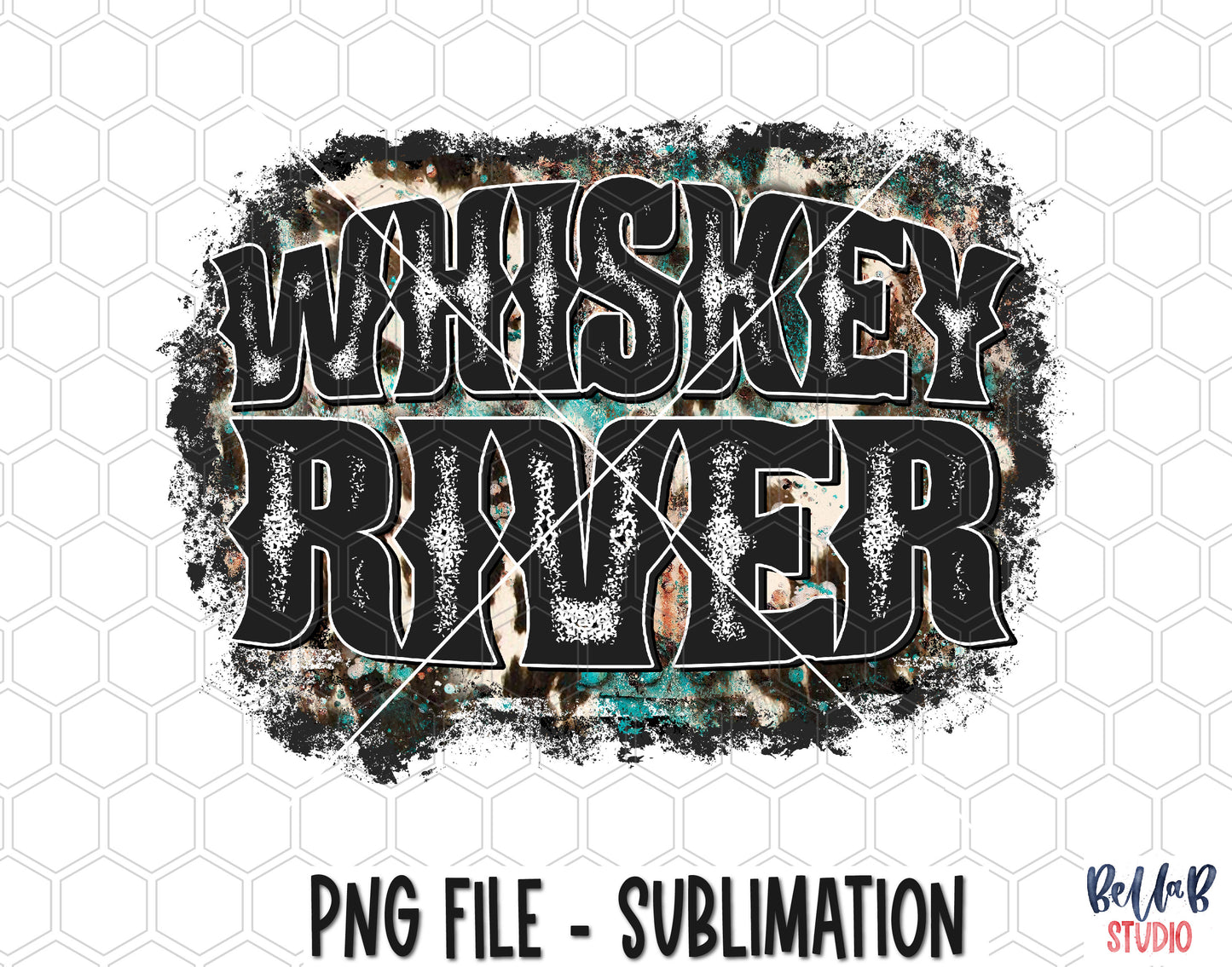 Whiskey River Sublimation Design