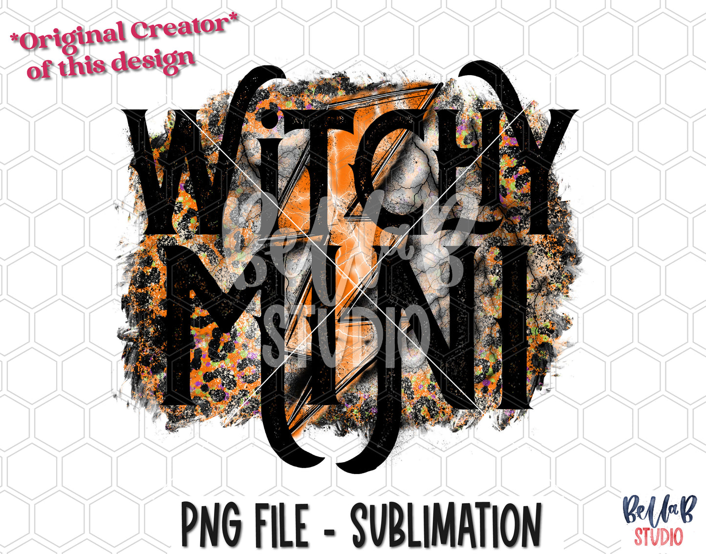 Lightning Bolt Witchy Mini Sublimation Design