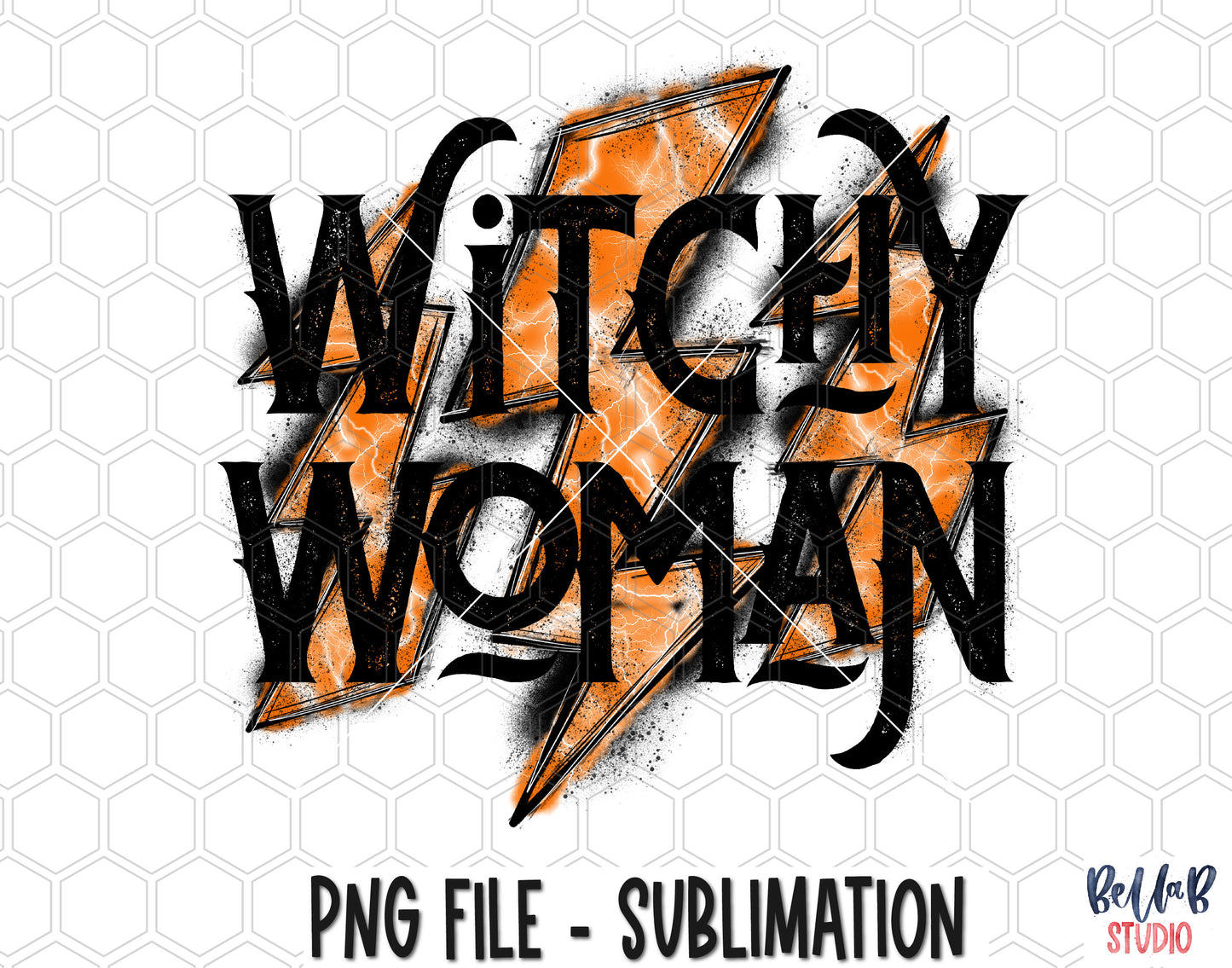 Lightning Bolt Witchy Woman Sublimation Design